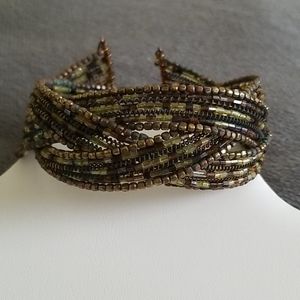 Multicolored Beaded Cuff